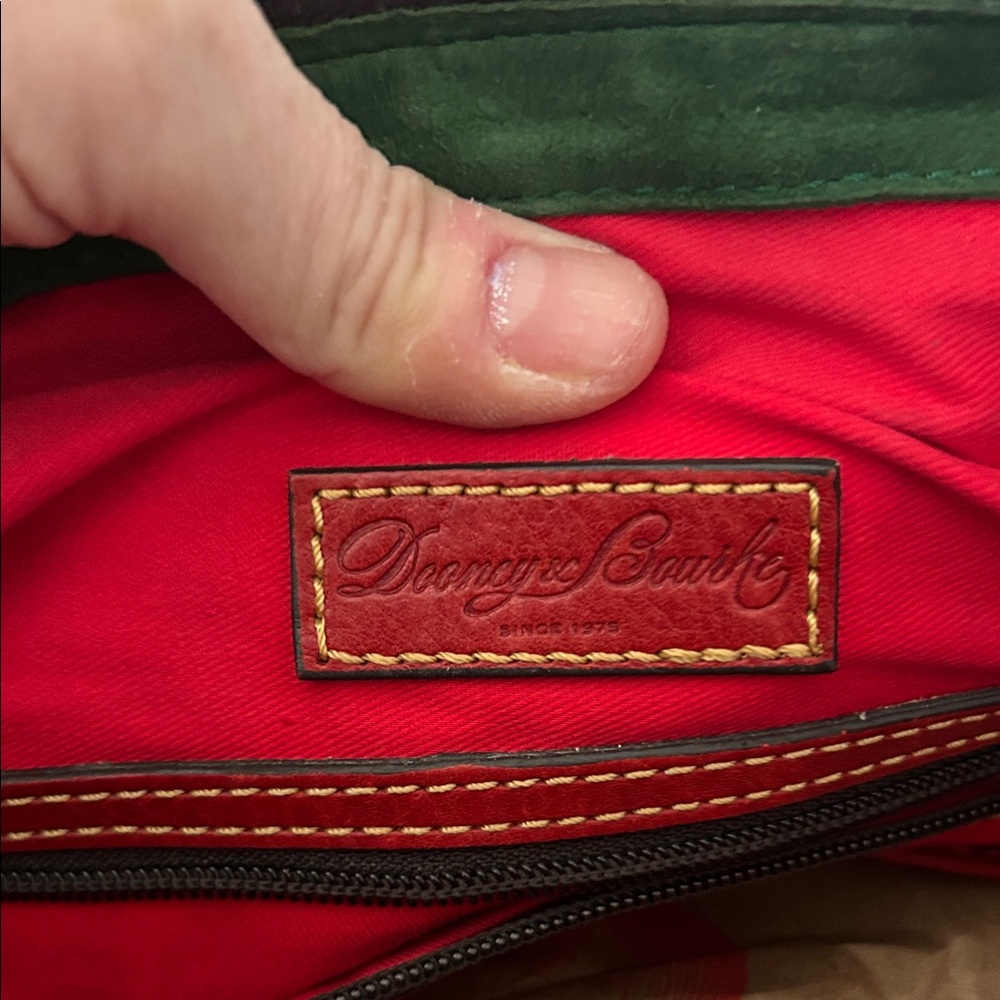 Dooney & Bourke Clayton Bordeaux Leather Satchel - Picture 4 of 7